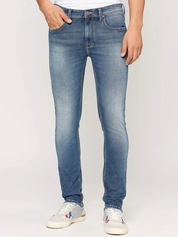 Pepe Jeans blue washed jeans with slim fit