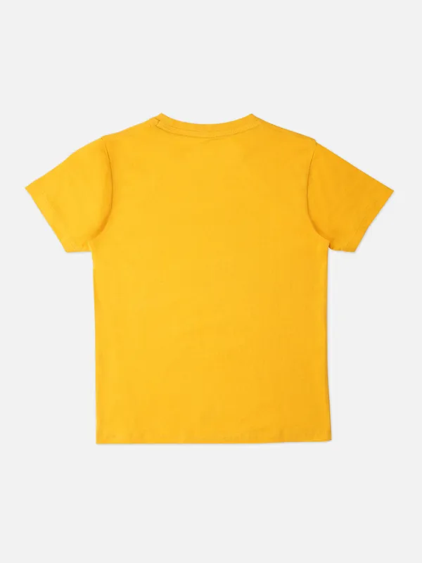 Pepe Jeans bright yellow printed cotton t shirt