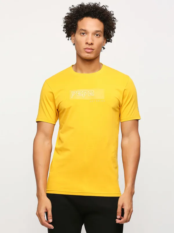 Pepe Jeans bright yellow t shirt in cotton