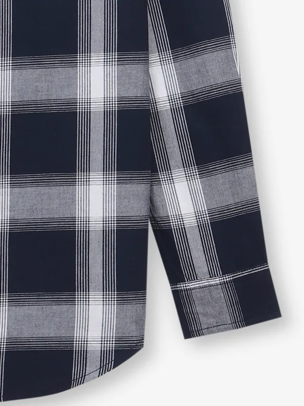 PEPE JEANS checks navy shirt