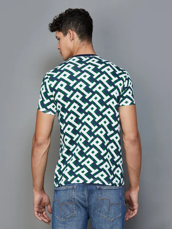 Pepe Jeans cotton green and navy t shirt