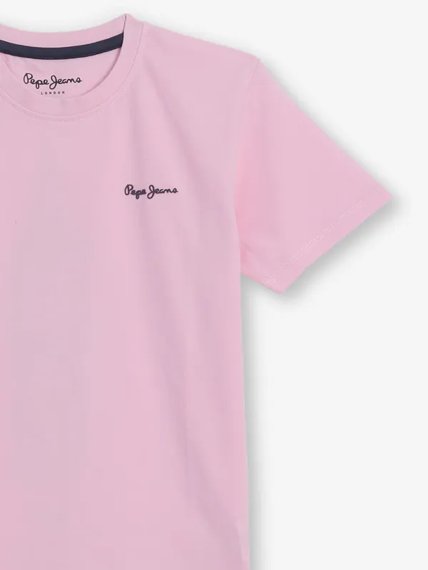 PEPE JEANS cotton light pink t-shirt