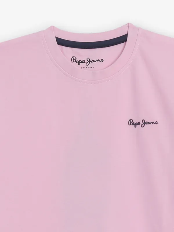 PEPE JEANS cotton light pink t-shirt