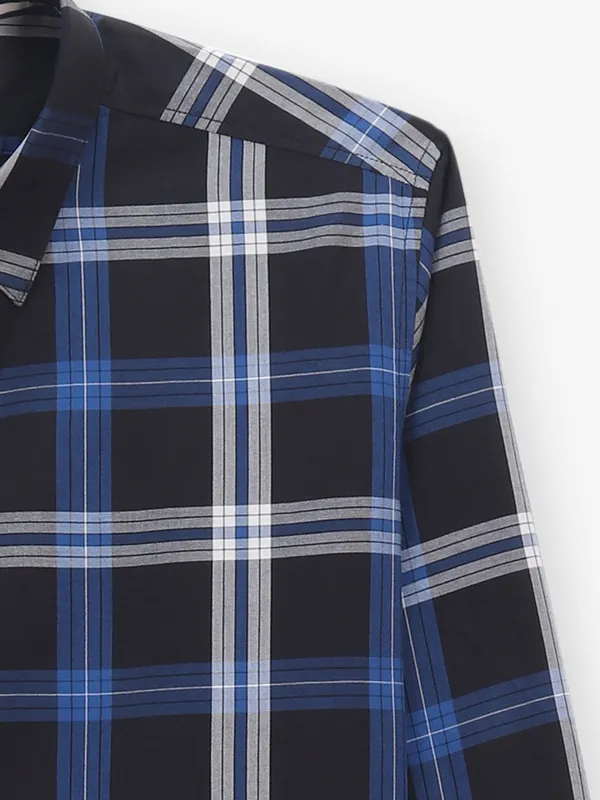 PEPE JEANS cotton navy checks shirt