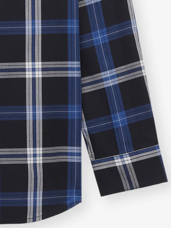PEPE JEANS cotton navy checks shirt