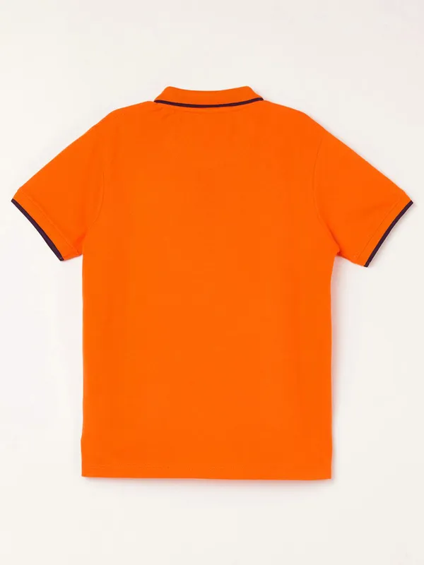 PEPE JEANS cotton orange polo t-shirt