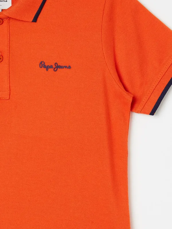 Pepe Jeans cotton orange t shirt