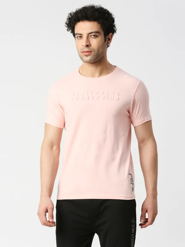 Pepe Jeans cotton peach t shirt