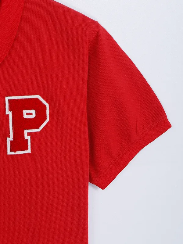 Pepe Jeans cotton red half sleeves t shirt