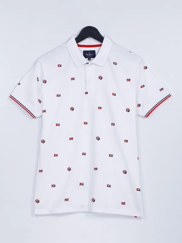 Pepe Jeans cotton slim fit t shirt in white