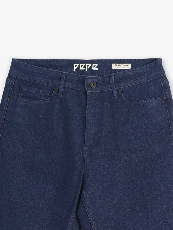 PEPE JEANS dark blue denim solid jeans