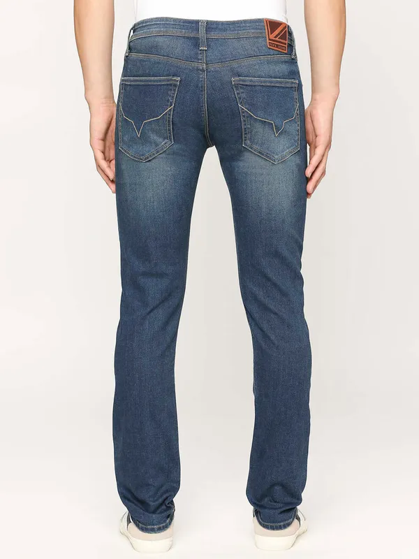 Pepe Jeans dark blue mid waist slim fit jeans