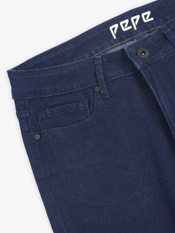 PEPE JEANS dark blue solid jeans
