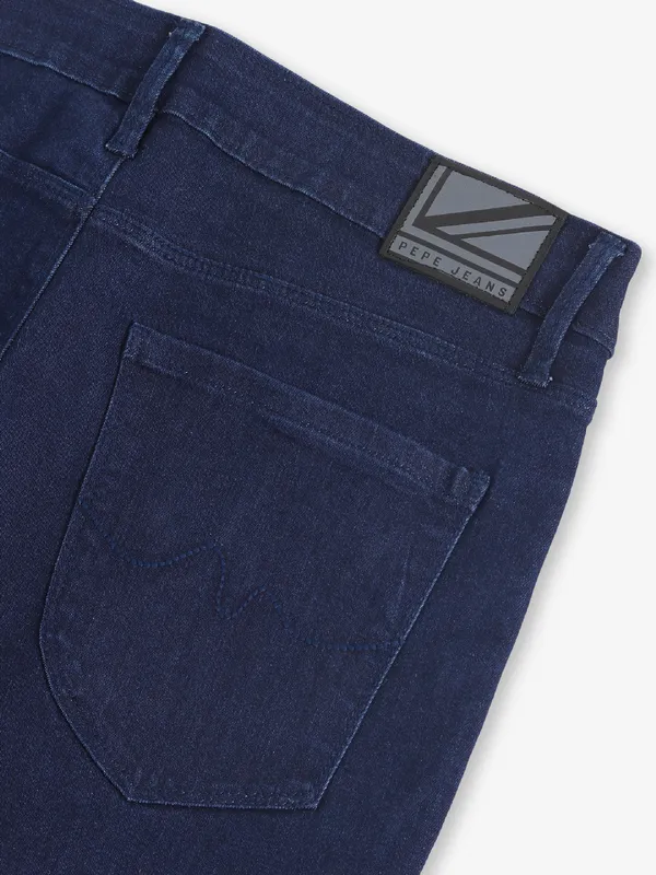 PEPE JEANS dark blue solid jeans