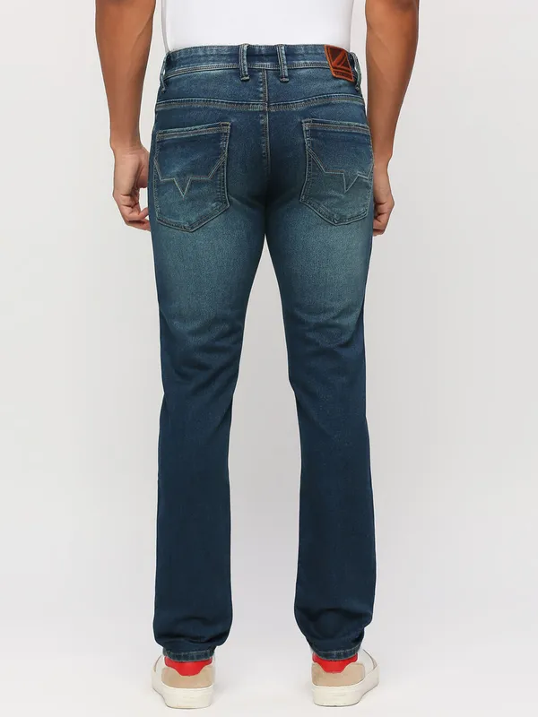 Pepe Jeans dark green mid rise slim taper fit jeans
