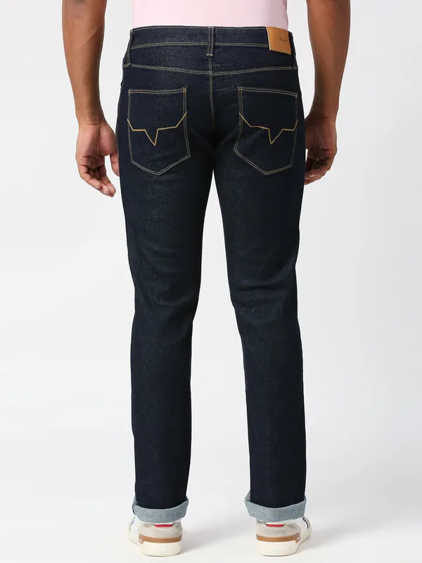 PEPE JEANS dark navy solid denim jeans