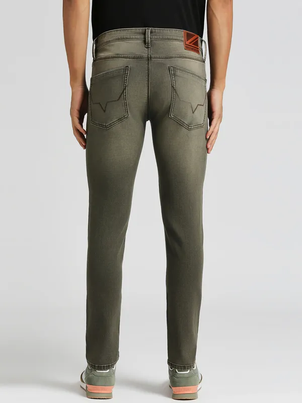 PEPE JEANS dark olive washed jeans