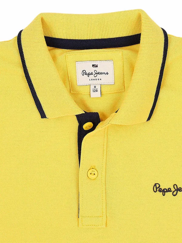 Pepe Jeans dark yellow half sleeves t shirt