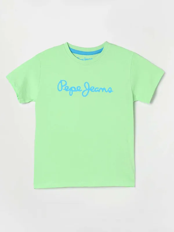 Pepe Jeans green cotton casual t shirt