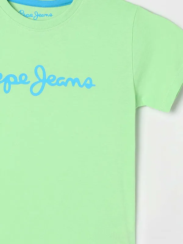 Pepe Jeans green cotton casual t shirt