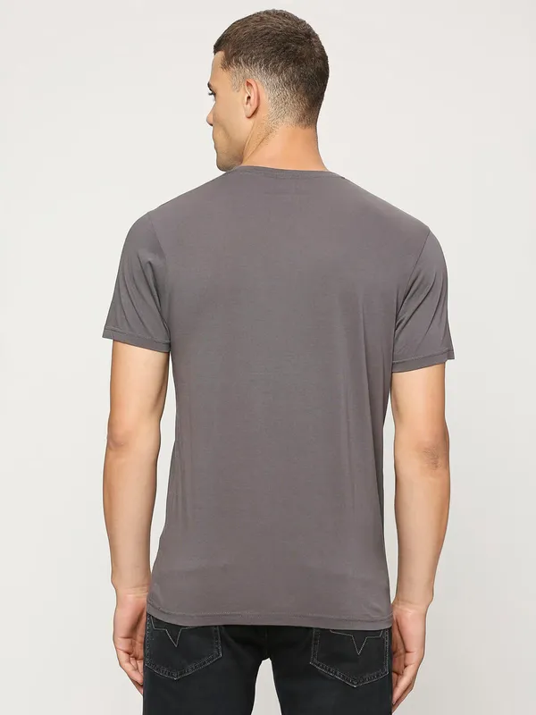 Pepe Jeans grey cotton round neck t shirt