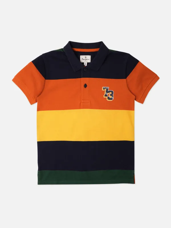 Pepe Jeans half sleeves multi color cotton t shirt