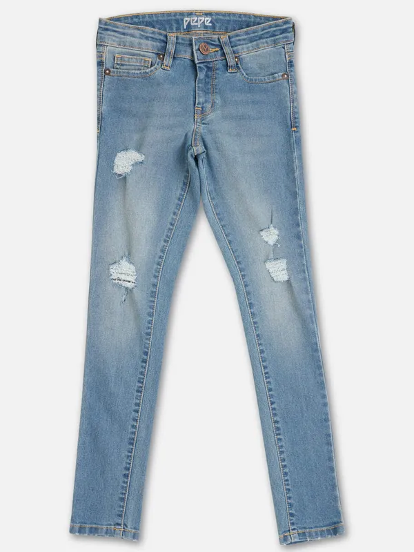 Pepe Jeans light blue ripped jeans