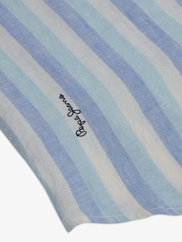 PEPE JEANS light blue stripe cotton shirt