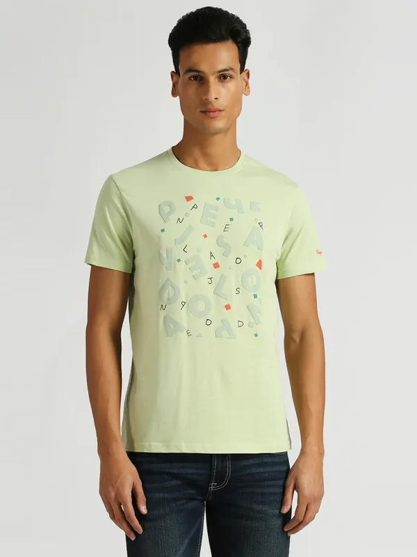 PEPE JEANS light green printed t-shirt