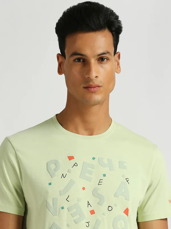 PEPE JEANS light green printed t-shirt