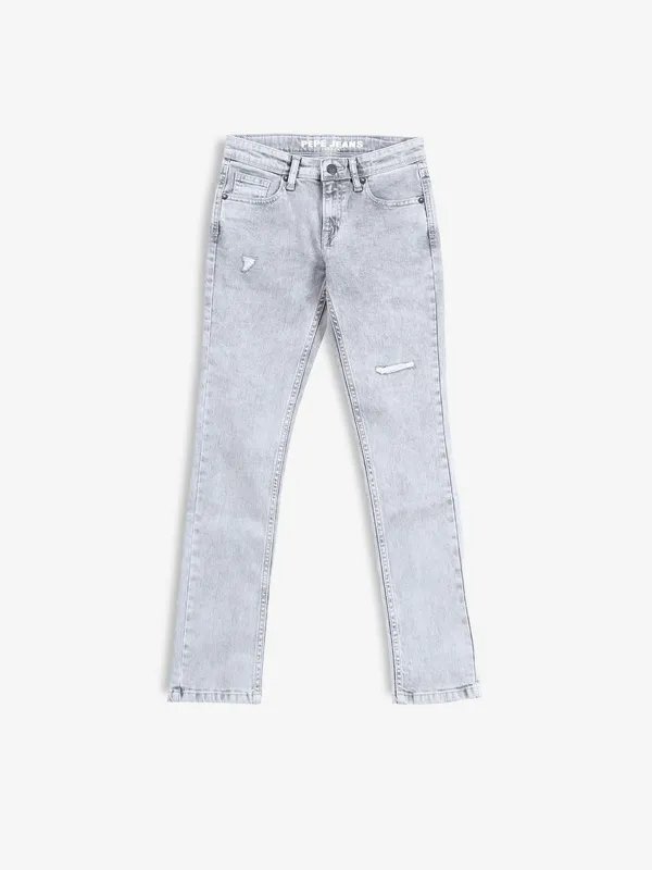 PEPE JEANS light grey ripped jeans