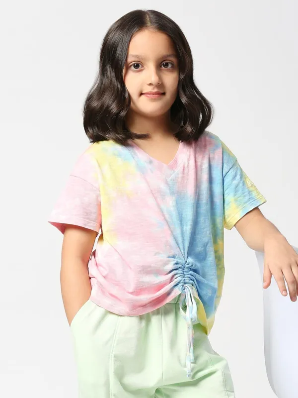 Pepe Jeans multi color cotton tie dye top