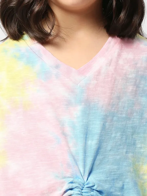 Pepe Jeans multi color cotton tie dye top