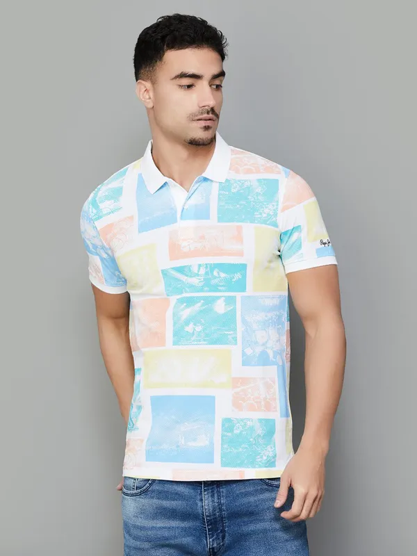 PEPE JEANS multi color printed cotton t-shirt for casual wear