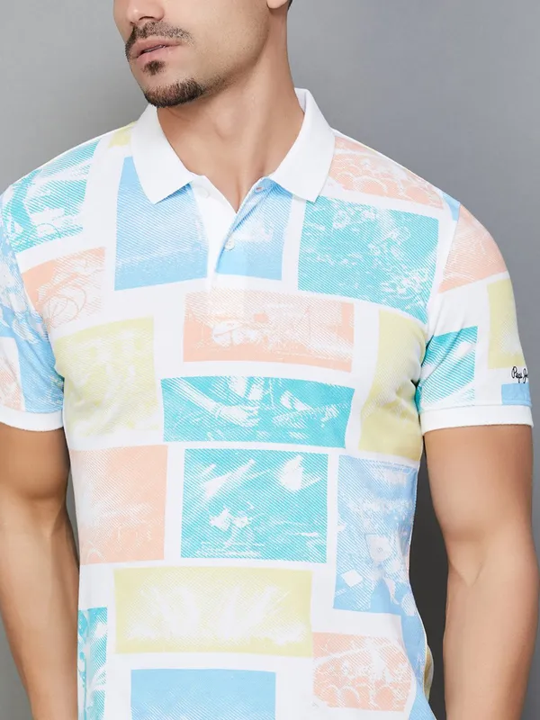 PEPE JEANS multi color printed cotton t-shirt for casual wear