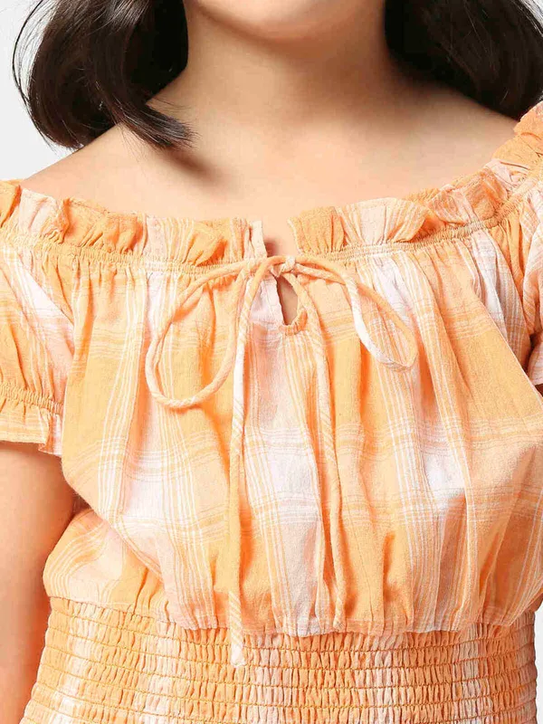 Pepe Jeans mustard yellow cotton top