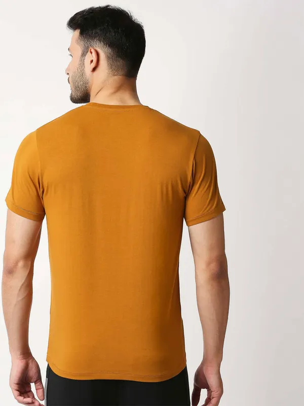 Pepe Jeans mustard yellow round neck t shirt