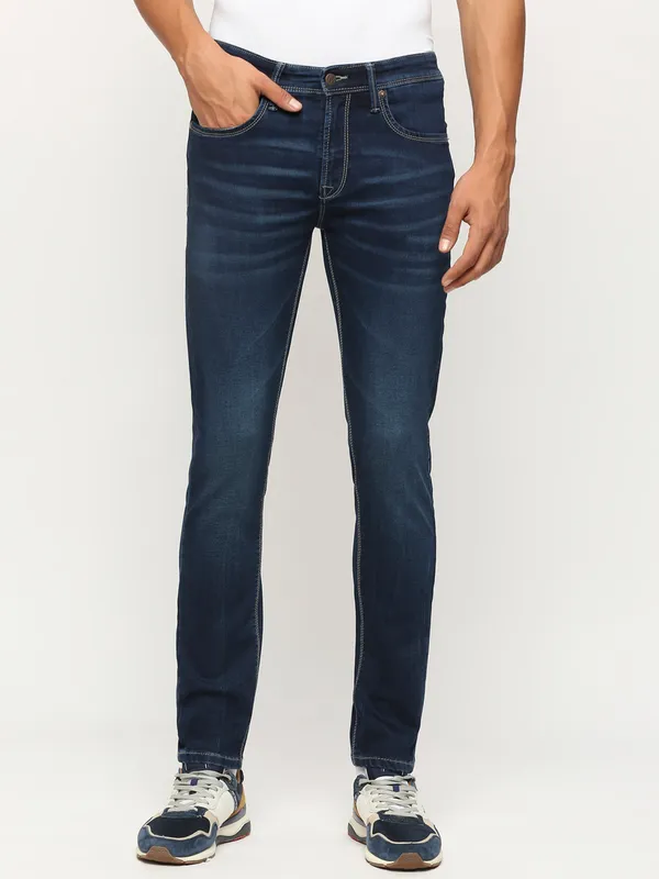 Pepe Jeans navy mid rise skinny jeans