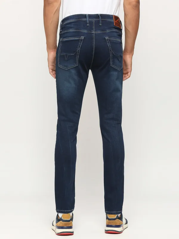 Pepe Jeans navy mid rise skinny jeans