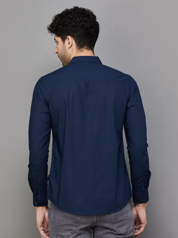 Pepe Jeans navy plain casual shirt