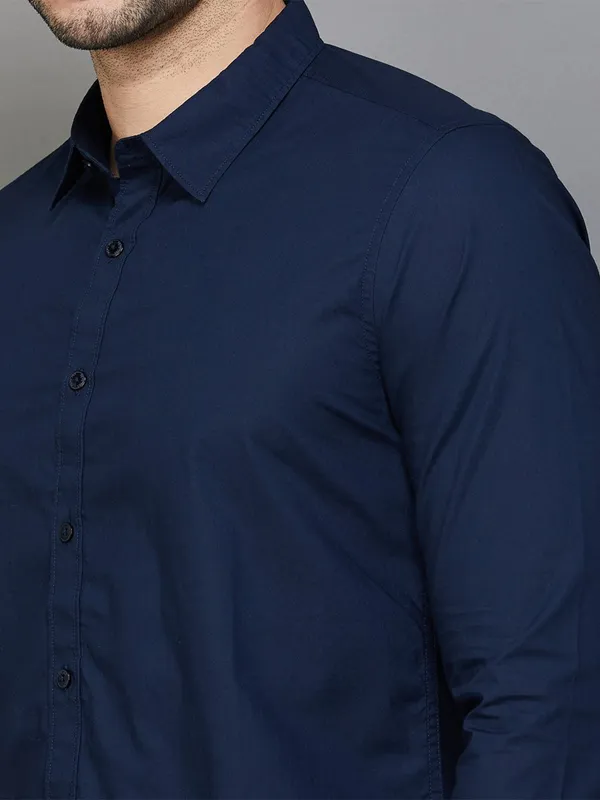 Pepe Jeans navy plain casual shirt