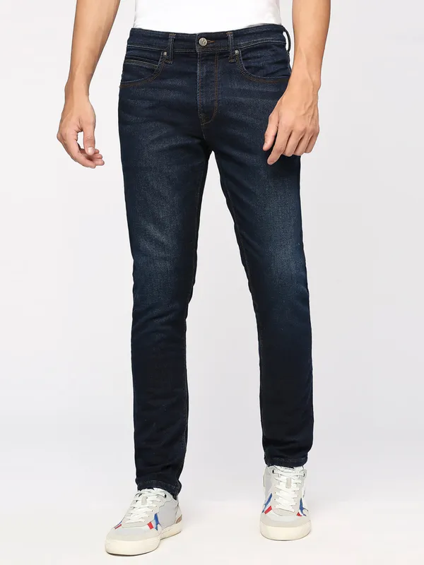 Pepe Jeans navy solid skinny jeans