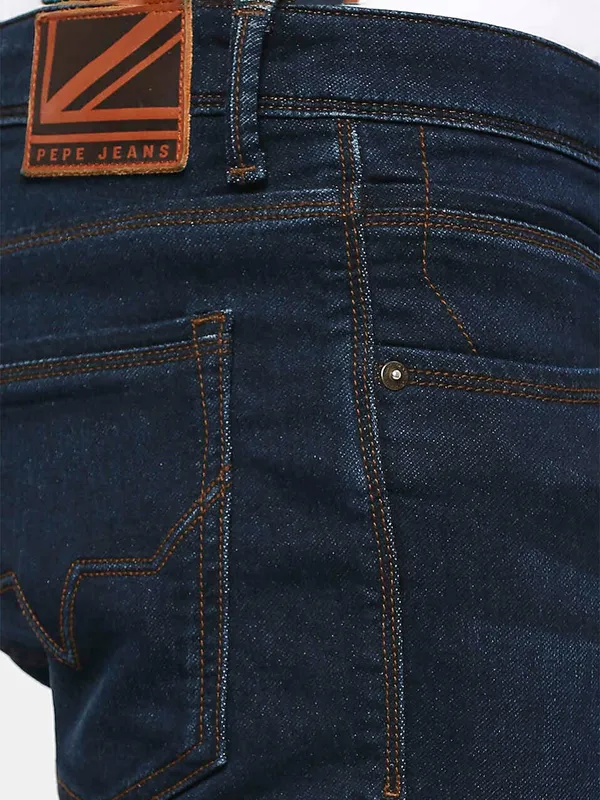 Pepe Jeans navy solid skinny jeans