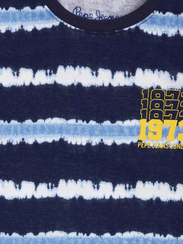 Pepe Jeans navy stripe cotton t shirt