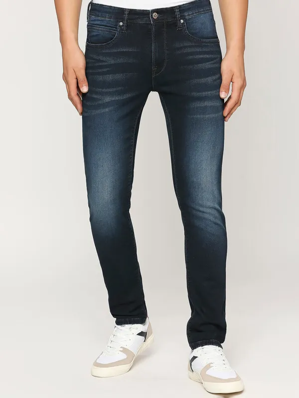 Pepe Jeans navy washed slim tapered fit jeans