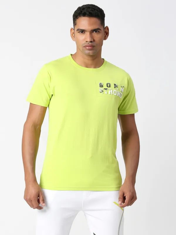 Pepe Jeans neon green cotton t shirt