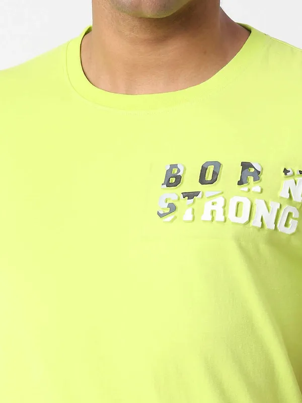 Pepe Jeans neon green cotton t shirt