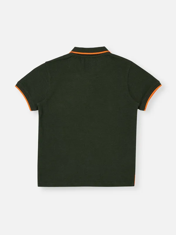 PEPE JEANS olive cotton plain t-shirt
