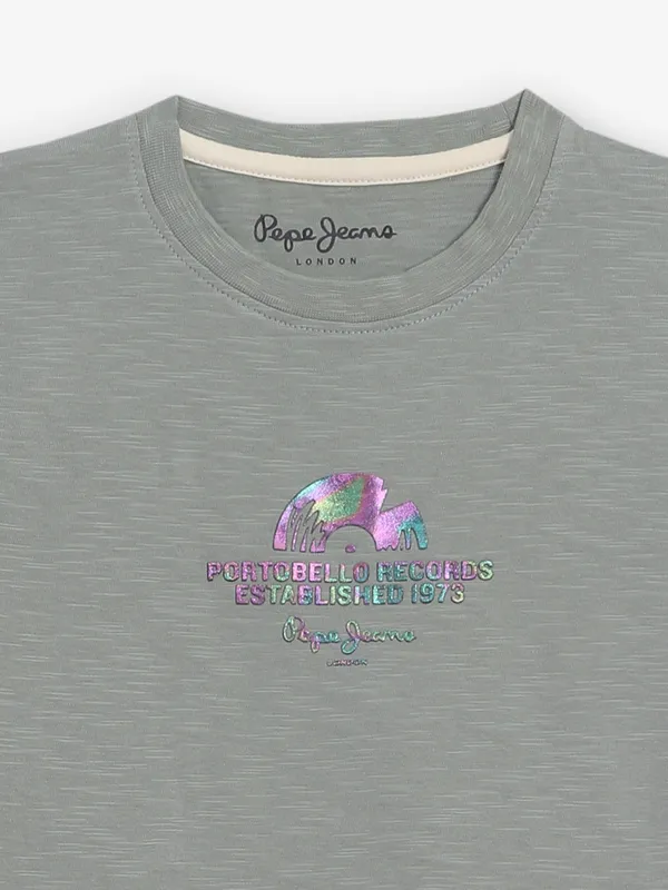 PEPE JEANS olive cotton t-shirt for boys