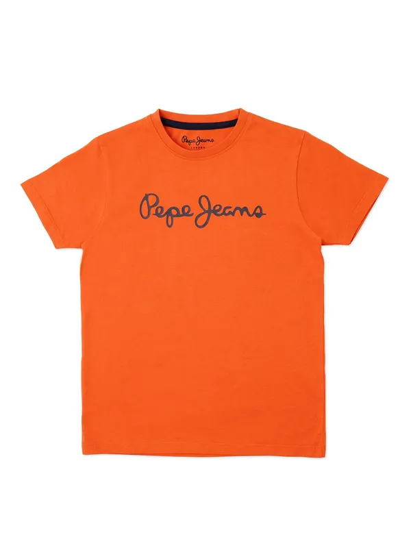Pepe Jeans orange cotton t shirt